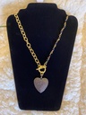 COLLAR CORAZON BAÑO ORO